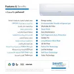 Smart Gold Split Air Conditioner, Cooling Capacity 30,000 BTU - Cold